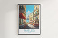 naples travel poster hanged on the wall italy