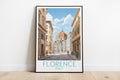 florence travel poster on the ground italy