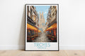 troyes travel poster on the ground france