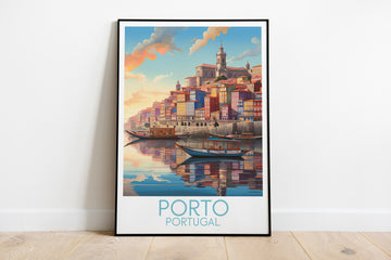 porto travel poster on the ground portugal