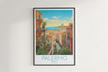 palermo travel poster hanged on the wall italy