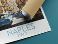 naples travel poster rolled italy