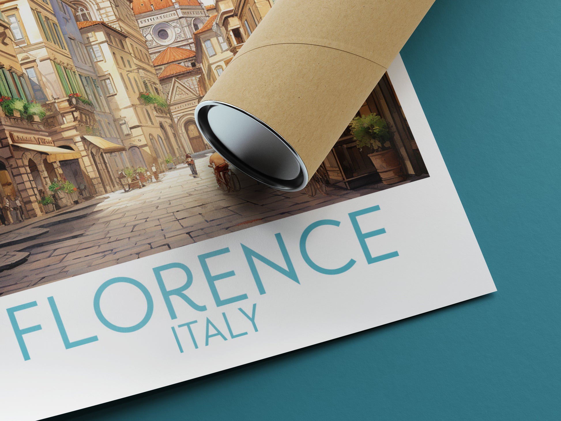 florence travel poster rolled italy