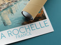 la rochelle travel poster rolled france