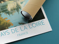 pays de la loire travel poster rolled france