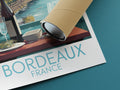 bordeaux travel poster rolled france