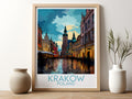 krakow travel poster for kitchen poland