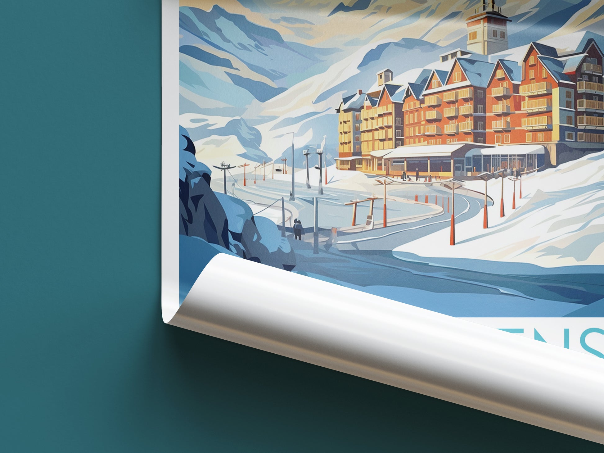 val thorens travel poster roll up france