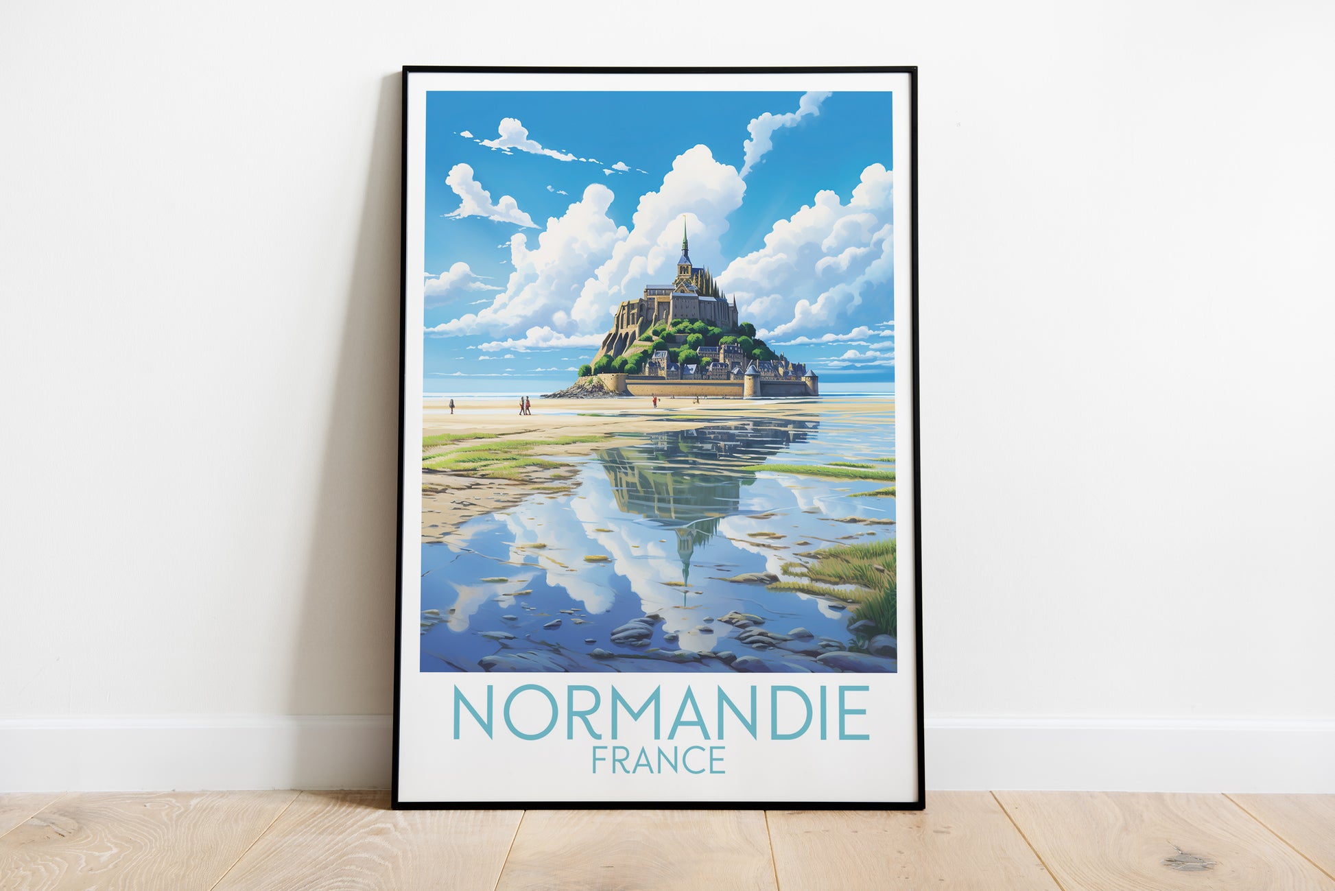 normandie travel poster on the ground france