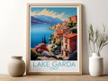 lake garda travel poster for kitchen italy