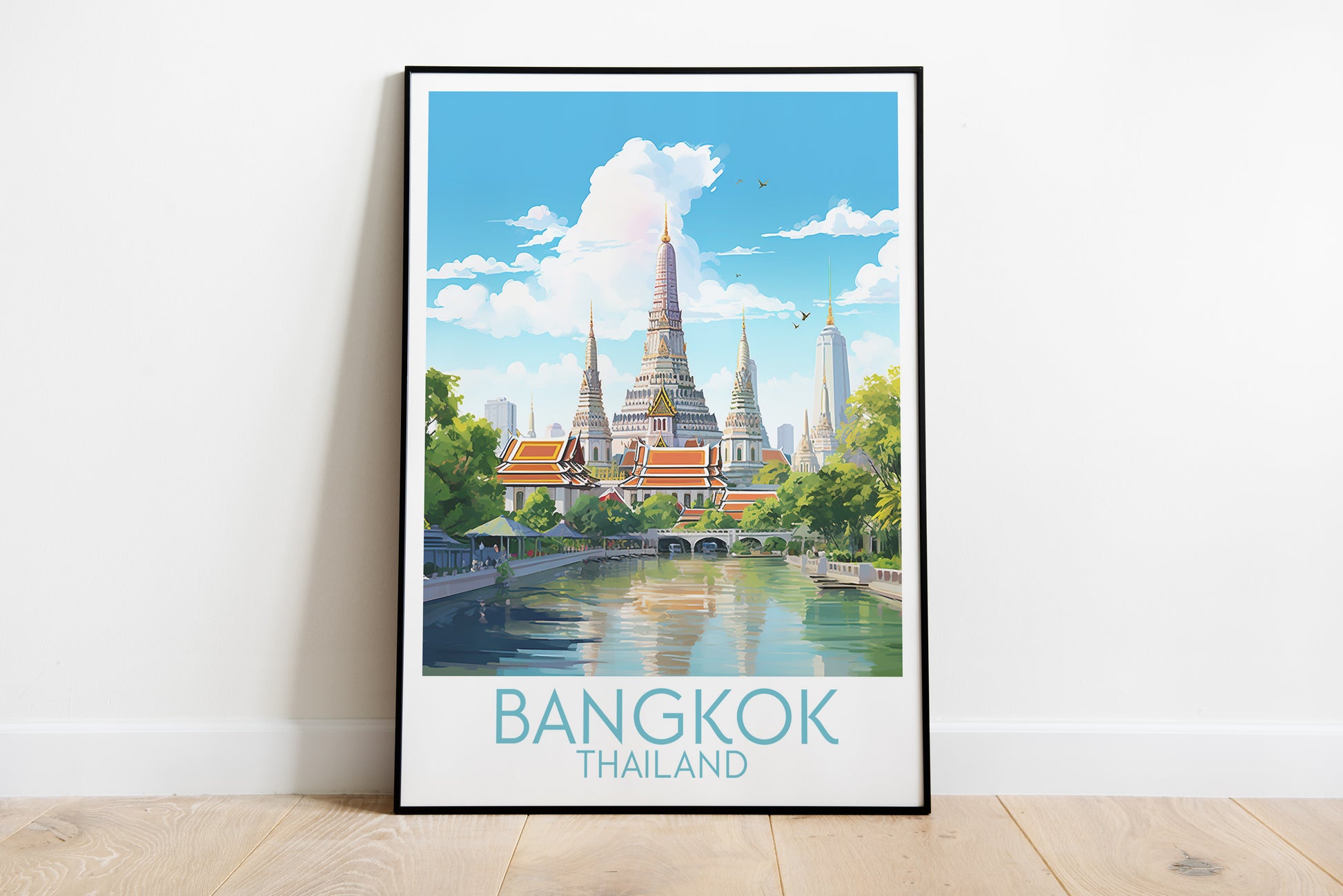 bangkok travel poster on the ground thailand