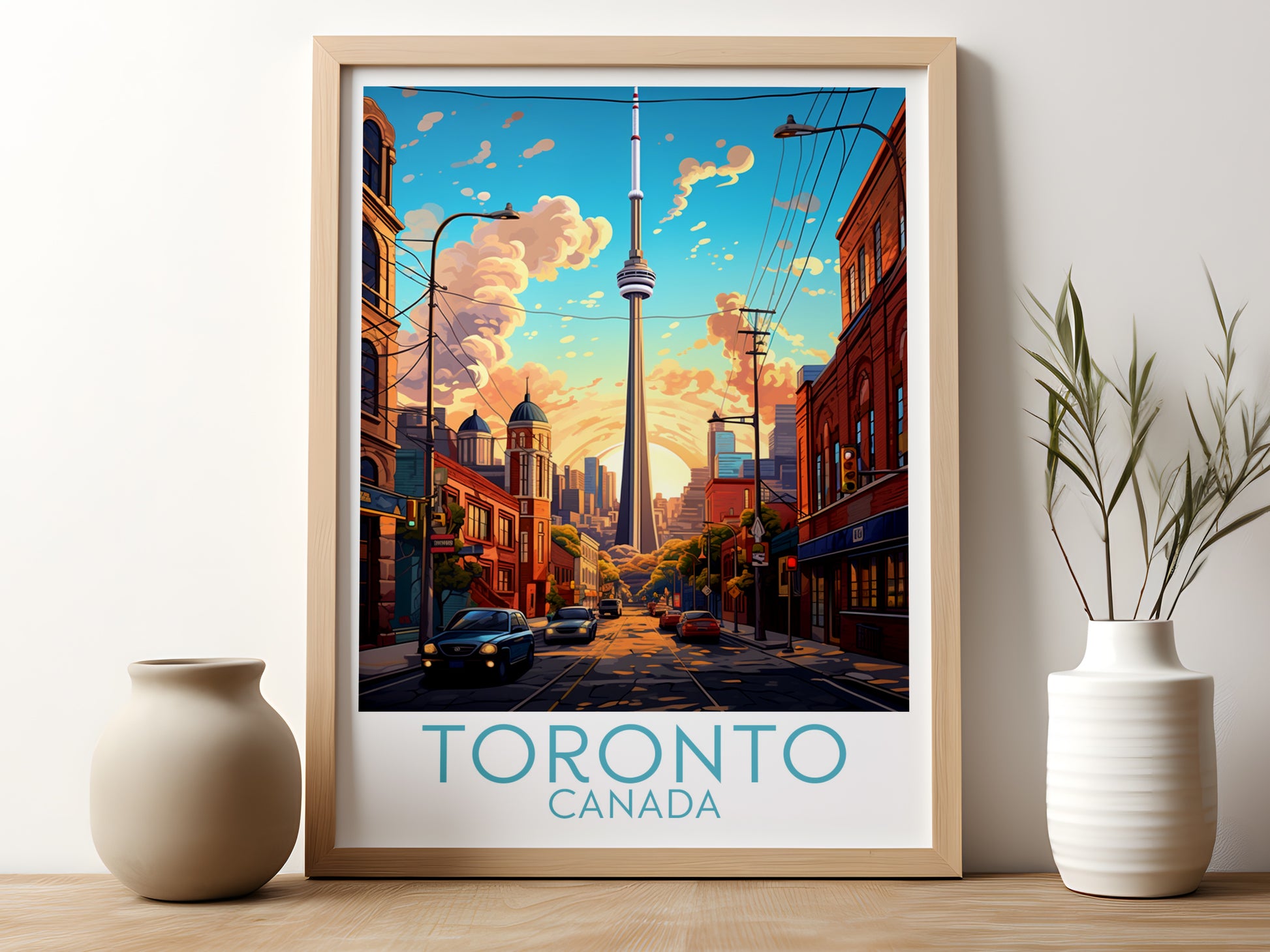 toronto travel poster for kitchen canada