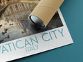 vatican city travel poster rolled italy