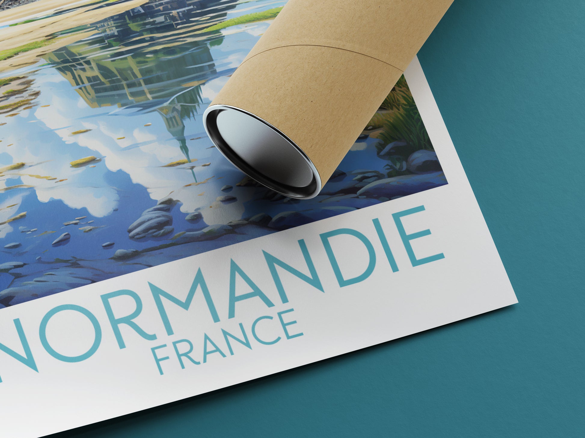 normandie travel poster rolled france