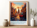 edinburgh travel poster for kitchen united kingdom