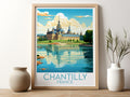 chantilly travel poster for kitchen france