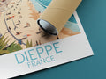 dieppe travel poster rolled france