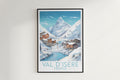 val disere travel poster hanged on the wall france