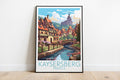 kaysersberg travel poster on the ground france