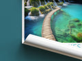 plitvice lakes travel poster roll up croatia