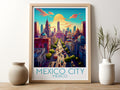 mexico city travel poster for kitchen mexico