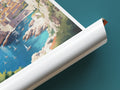 dubrovnik travel poster tube croatia