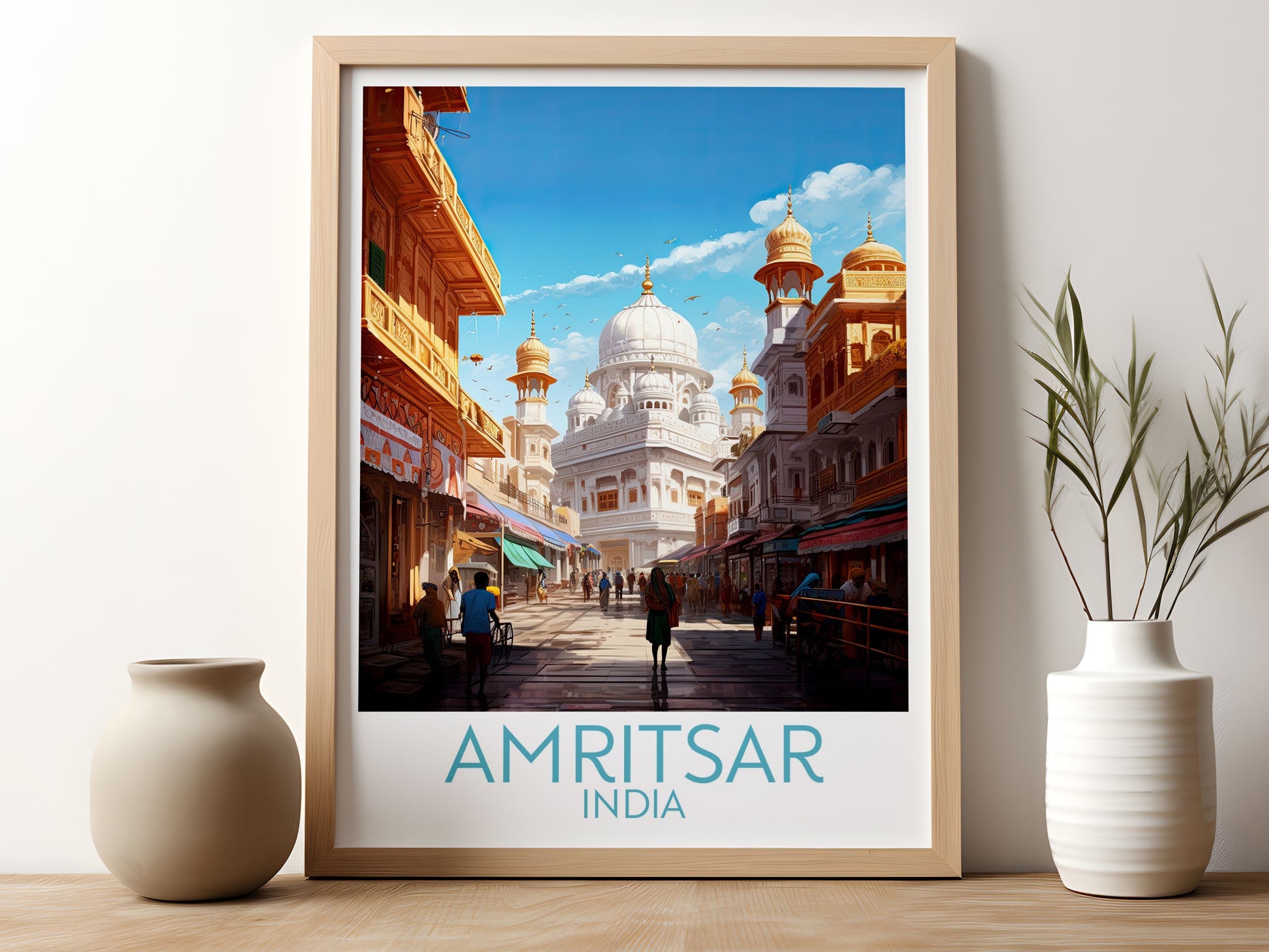 amritsar travel poster for kitchen india