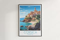 corsica travel poster hanged on the wall france