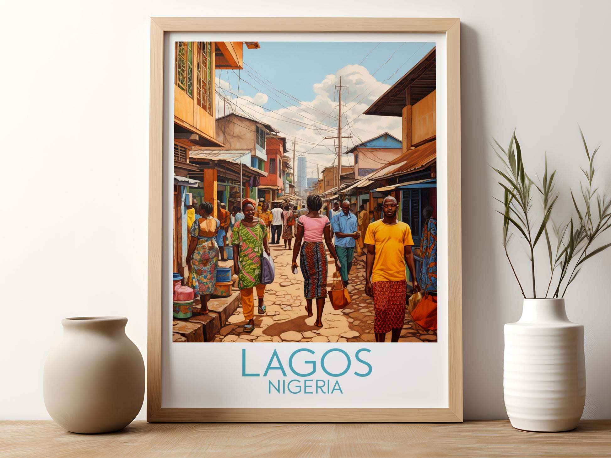 lagos travel poster for kitchen nigeria