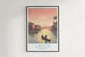 lagos travel poster hanged on the wall nigeria