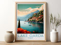 lake garda travel poster for kitchen italy