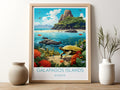 galapagos islands travel poster for kitchen ecuador